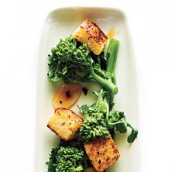 Broccoli Rabe with Polenta Croutons