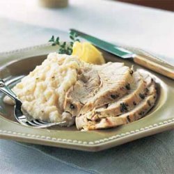 Herb-Roasted Turkey with Cheese Grits