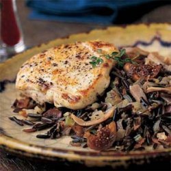 Chicken Breasts with Wild Rice-and-Fig Pilaf