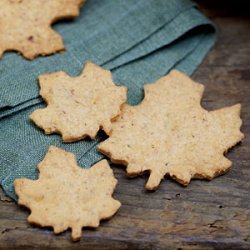 Cheddar-Pecan Shortbread Leaves