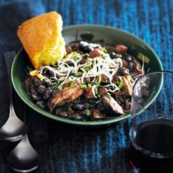 Whiskey and Triple Pork Black Bean Chili