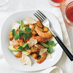 Curried Peach and Shrimp Salad