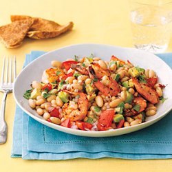 Roasted Shrimp, Avocado and White Bean Salad