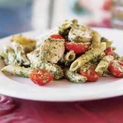 Cilantro-Serrano Pesto with Grilled Chicken and Penne