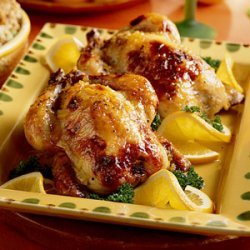 Orange-Glazed Cornish Hens