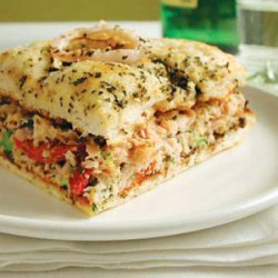 Broccoli and Smoked Turkey Focaccia Sandwiches