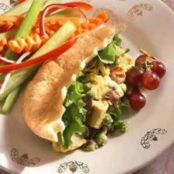 Curried Chicken Pitas