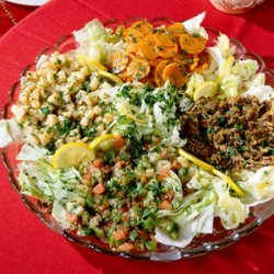 Grilled Tomato, Bell Pepper, and Portobello Salad