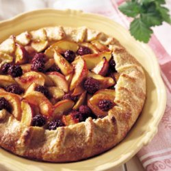 Rustic Nectarine and Blackberry Crostata with Cornmeal Crust