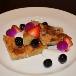 Warm Cherry Bread Pudding