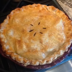 Apple Ginger Pie with Cider-Bourbon Sauce