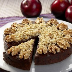Chocolate Plum and Walnut Torte