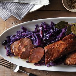 Beer-Marinated Pork Tenderloin with Red Cabbage