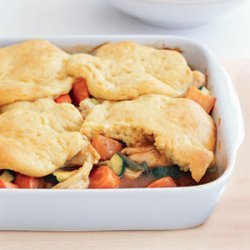 Turkey Potpie with Biscuit Crust