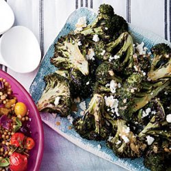 Grilled Broccoli with Chipotle-Lime Butter and Queso Fresco