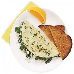 Egg-White Omelet with Spinach, Feta and Herbs