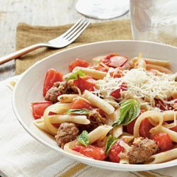 Fresh Tomato, Sausage, and Pecorino Pasta