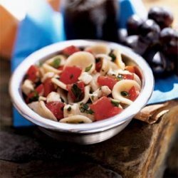 Orecchiette with Tomatoes, Fresh Mozzarella, and Basil