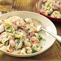 Orecchiette with Peas, Shrimp, and Buttermilk-Herb Dressing