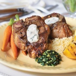 Grilled Lamb Chops With Lemon-Tarragon Aioli and Orange Gremolata