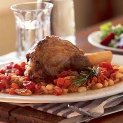 Lamb Shanks on Cannellini Beans