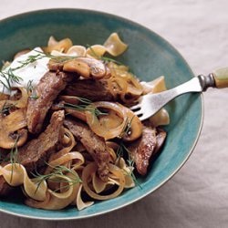 Beef Stroganoff with Yogurt and Dill