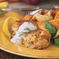 Maryland Crab Cakes With Creamy Caper-Dill Sauce