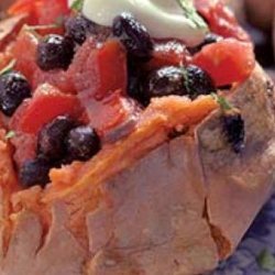 Black Bean-Smothered Sweet Potatoes