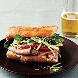 Roast Beef Sandwiches with Watercress Slaw