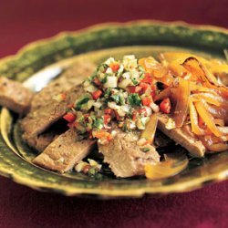 Churrasco with Pebre (Grilled Beef Tenderloin with Chilean Cilantro Sauce)