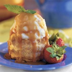 Brandy-Caramel Ice-cream Puffs