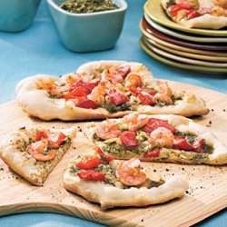 Shrimp-Pesto Pizza