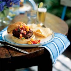 Jamaican Jerk Turkey Burgers with Papaya-Mango Salsa