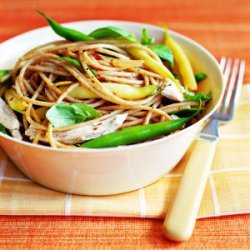 Spaghetti with Chicken and Beans