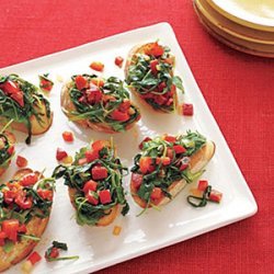 Bruschetta with Peppers and Pepperoni