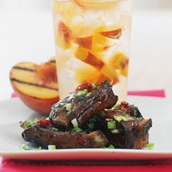 Peach and Ginger Glazed Riblets