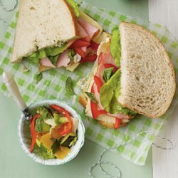 Ham-and-Fontina Sourdough Sandwiches
