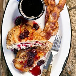 Mascarpone French Toast with Warm Blackberry Syrup