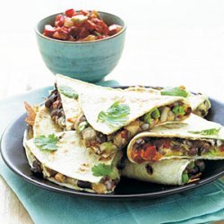 Portobello and Black Bean Quesadillas