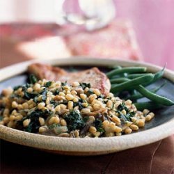 Grano with Mushrooms and Greens