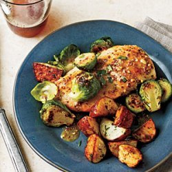 Chicken with Brussels Sprouts and Mustard Sauce