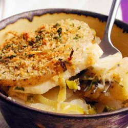 Potato, Celeriac, and Green Onion Gratin