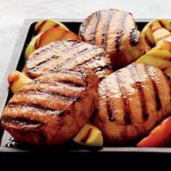 Cider-Brined Pork Chops with Grilled Apples