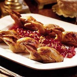 Roasted Quail with Cranberry-Orange-Pecan Stuffing