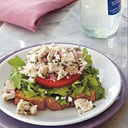 Chicken-Arugula Salad Open-Faced Sandwiches