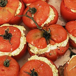 Oven-Roasted Tomatoes Stuffed with Goat Cheese