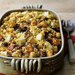 Cornbread Dressing with Chorizo and Apples