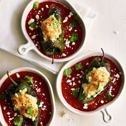 Roasted Shrimp-Stuffed Poblanos