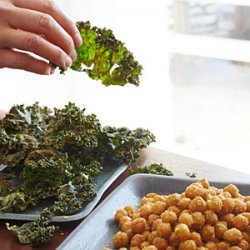 Kale Chips with Almond Butter and Miso