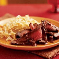 Sirloin Steak with Dijon-Port Sauce